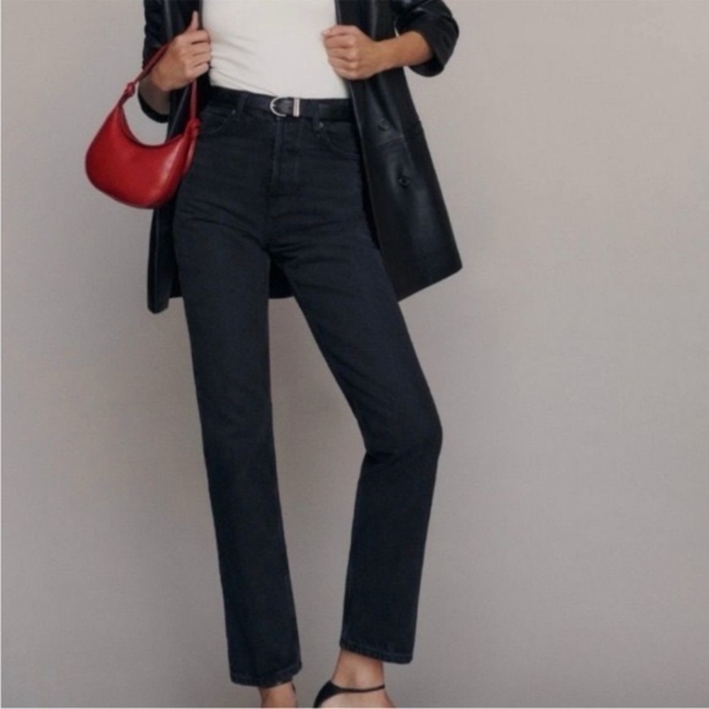 Reformation High-Rise Straight Leg Women's Jeans - Black